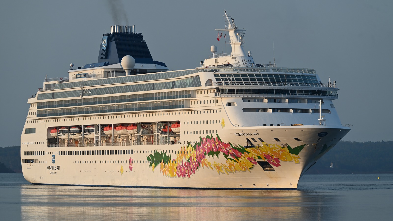 Norwegian Sky cruise ship, the future Cordelia Sky, docked at Charlottetown