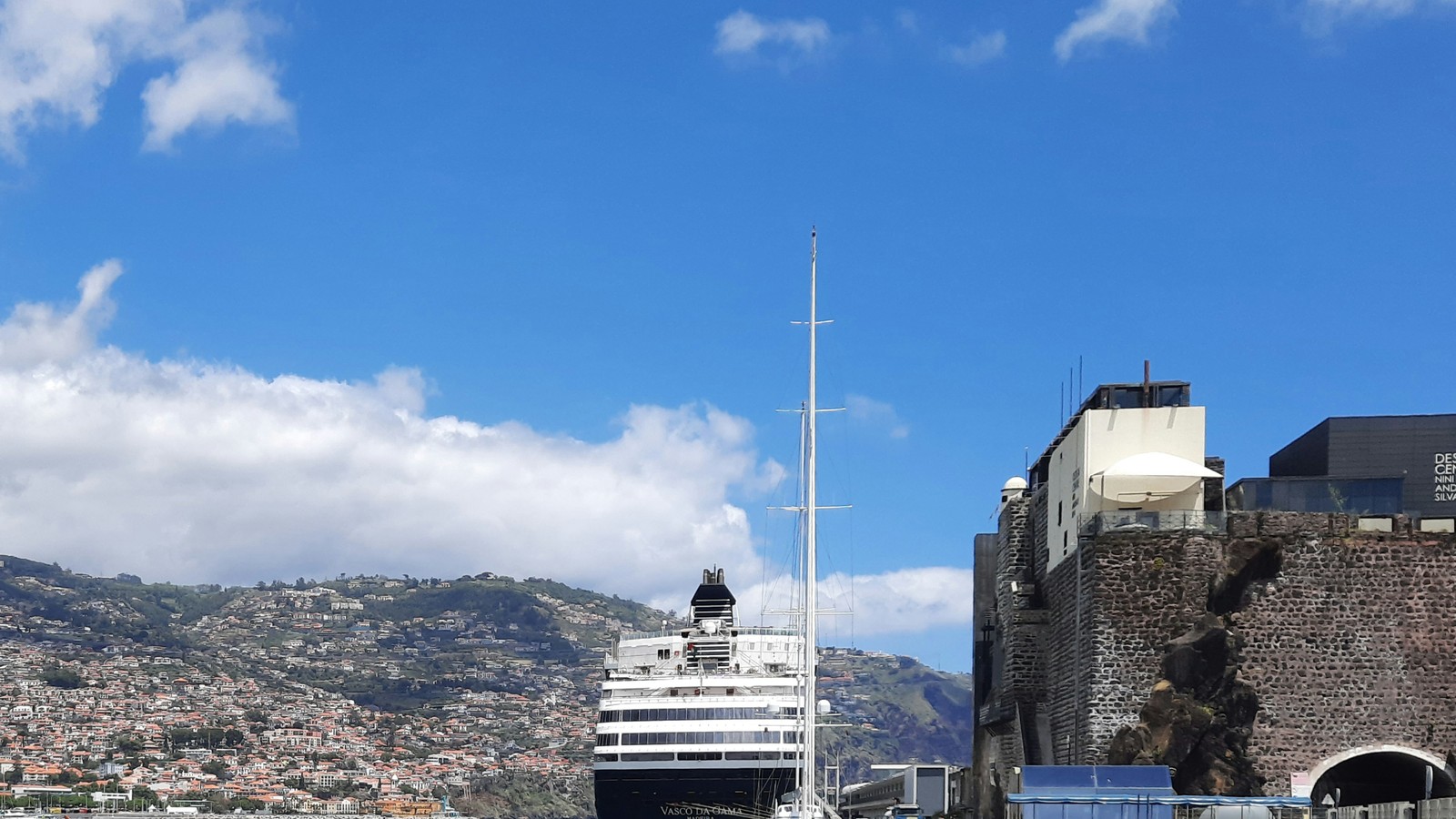 Vasco da Gama docked at the Port of Funchal in May 2022