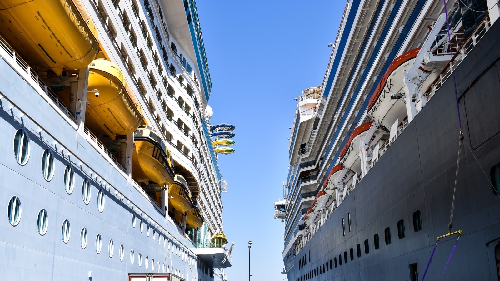 Two cruise ships berthed at the Port of Kusadasi in August 2024