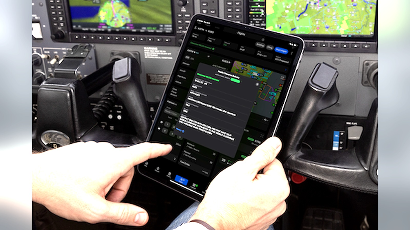Garmin Pilot Mobile Clearance Delivery interface on a mobile device