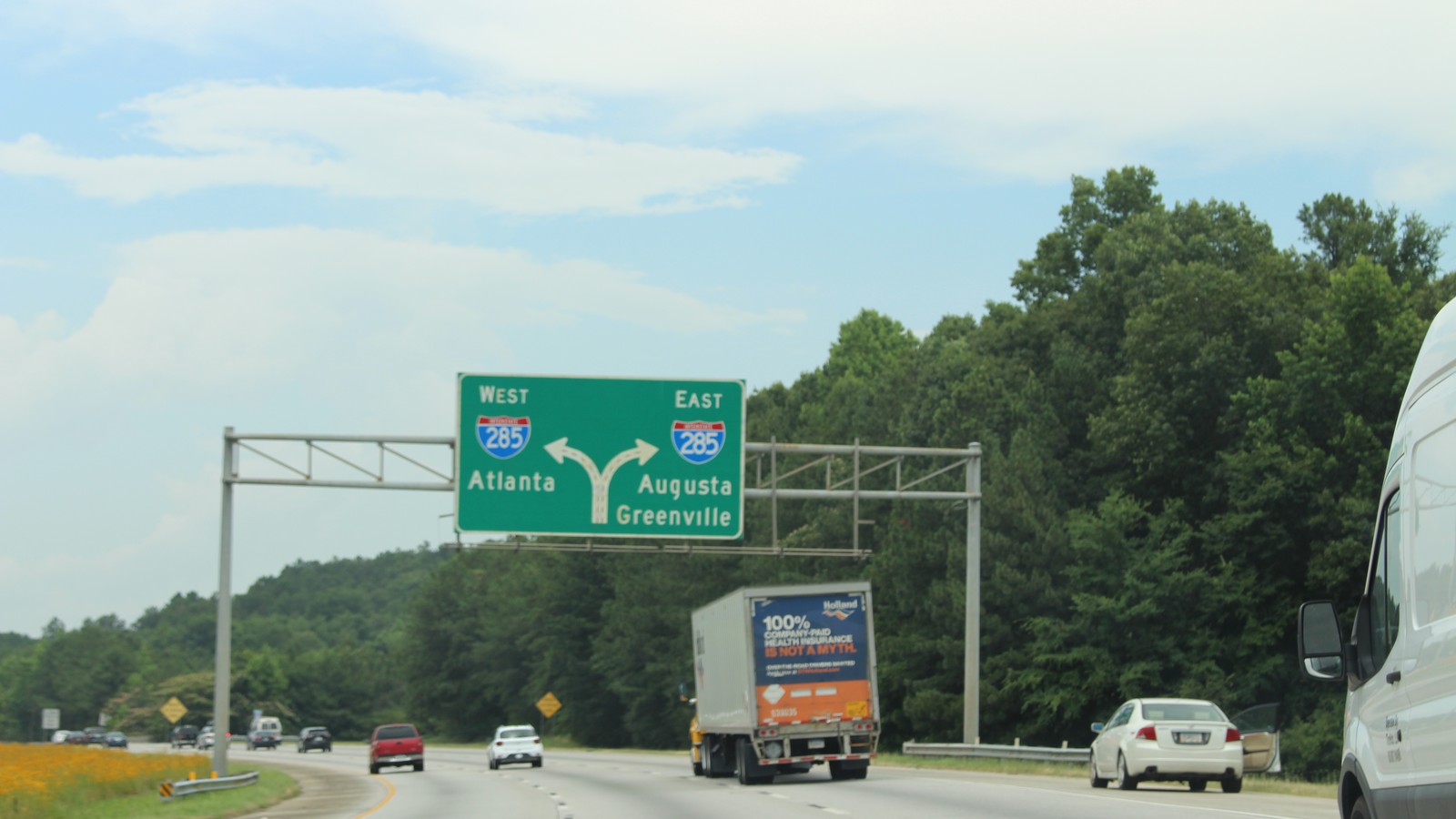 Georgia interstate highway signs for I-285 east and west directions