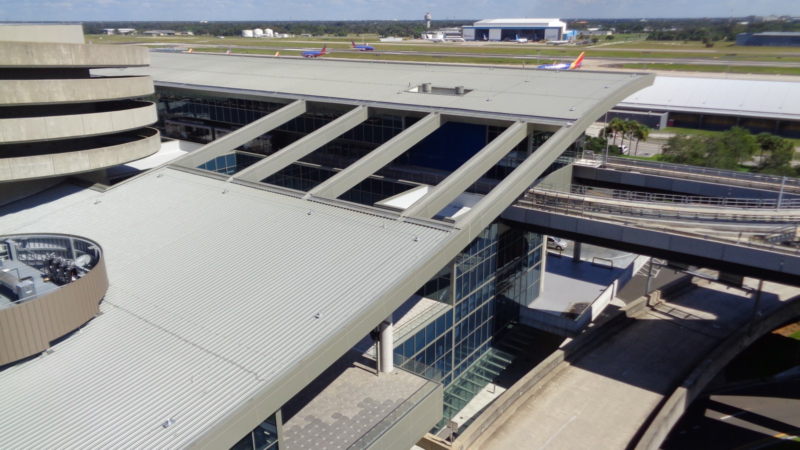 SkyConnect station and main terminal at Tampa International Airport