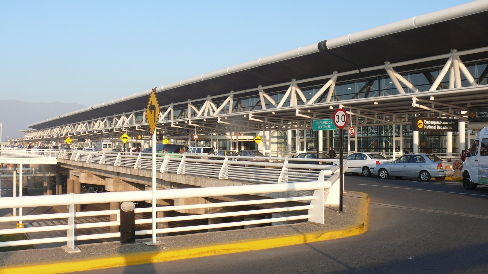 Santiago de Chile Airport terminal exterior under daylight