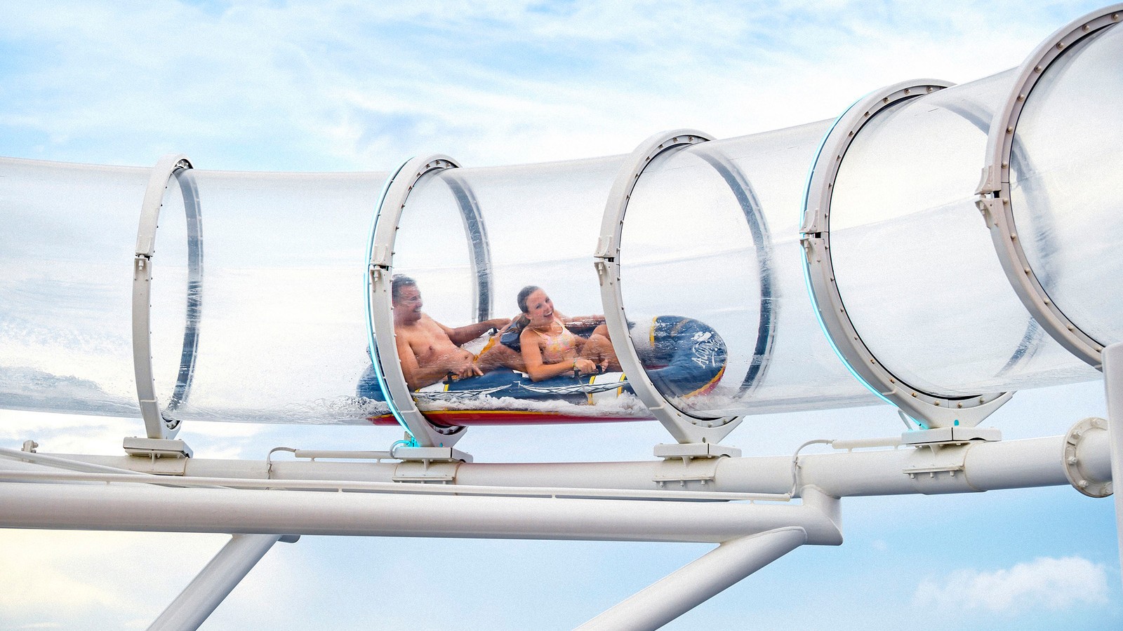 AquaMouse water coaster on the Disney Treasure