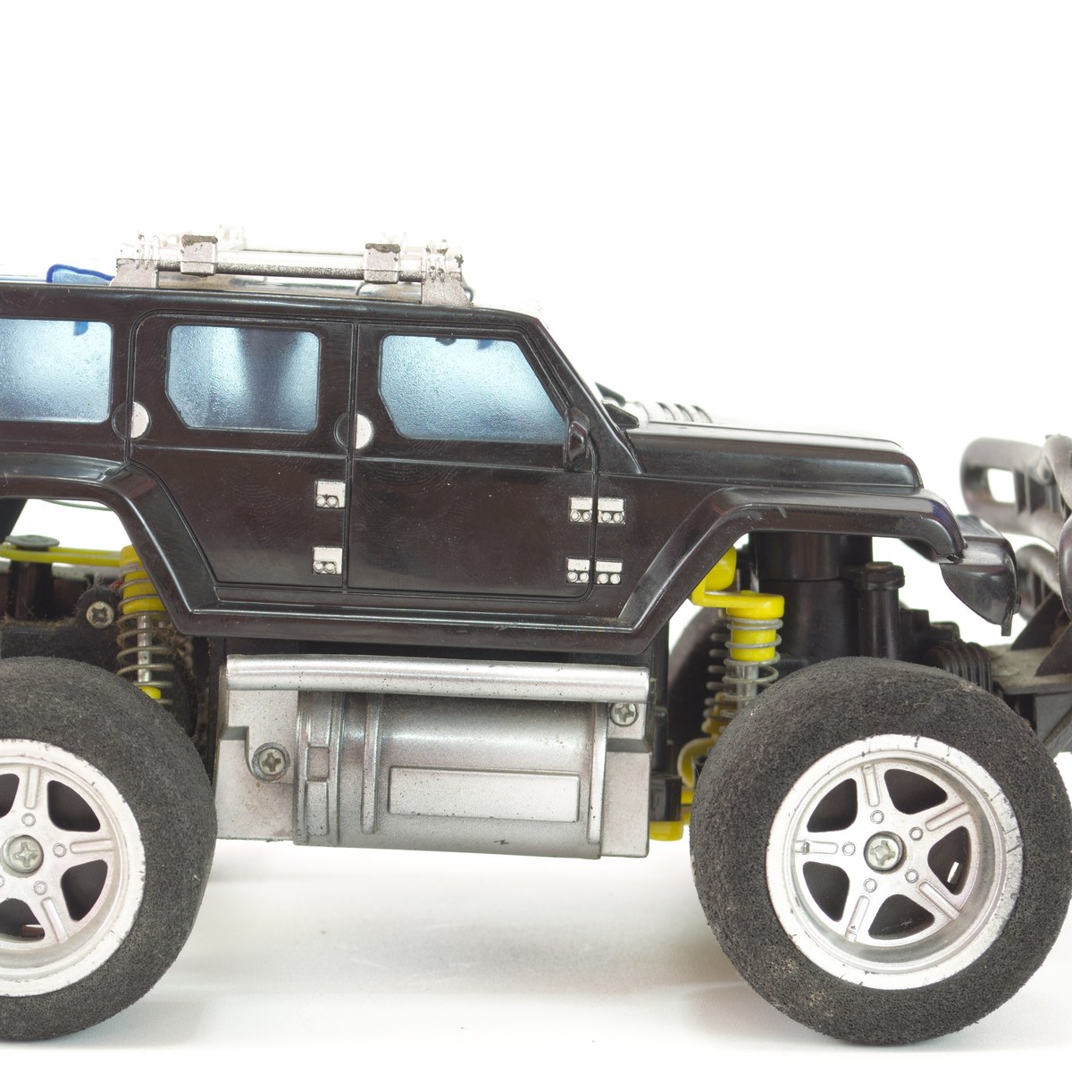 Remote-control car on a white background