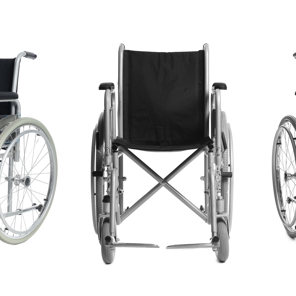 Manual wheelchair on a white background
