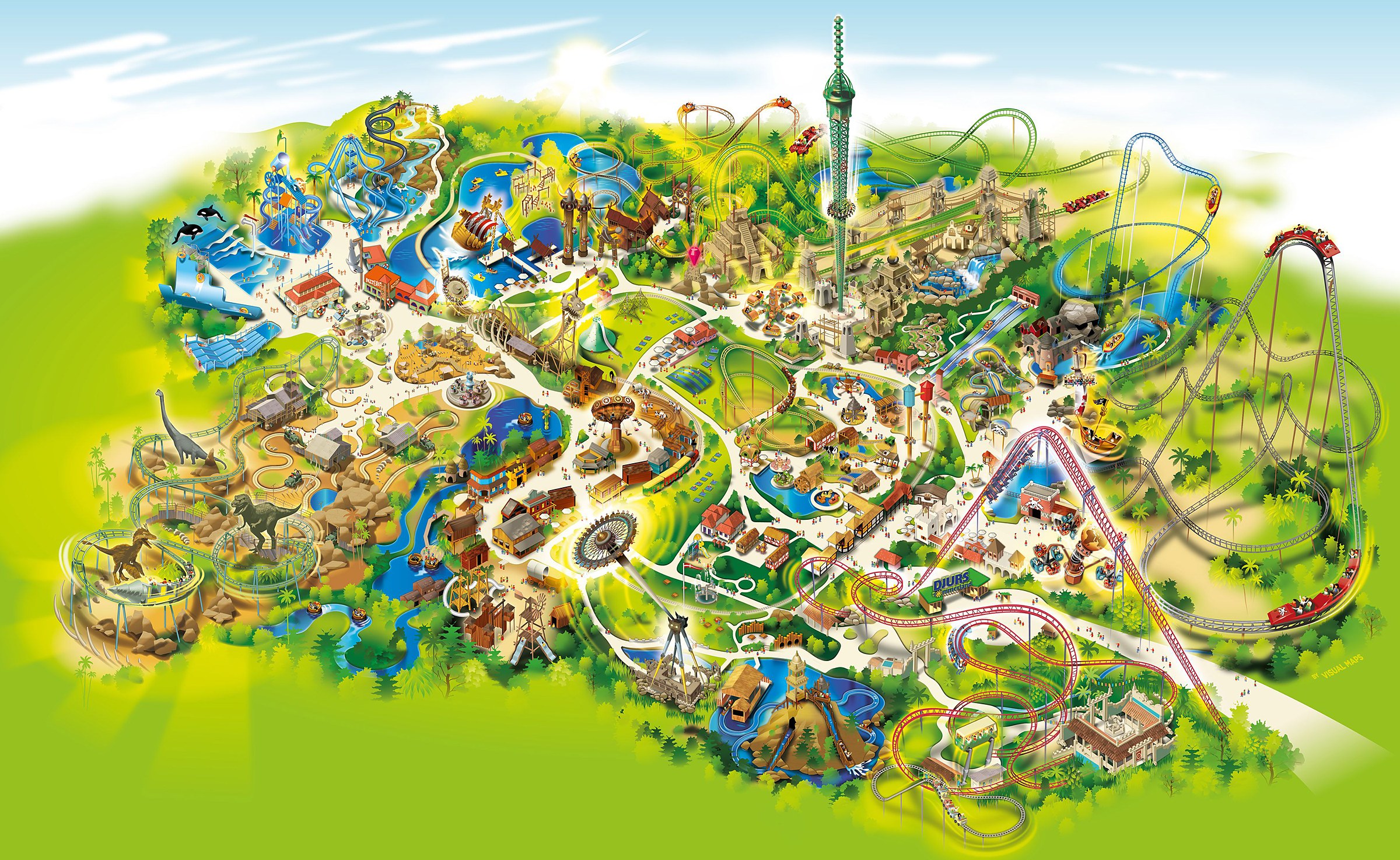 Official Djurs Sommerland park map for 2026
