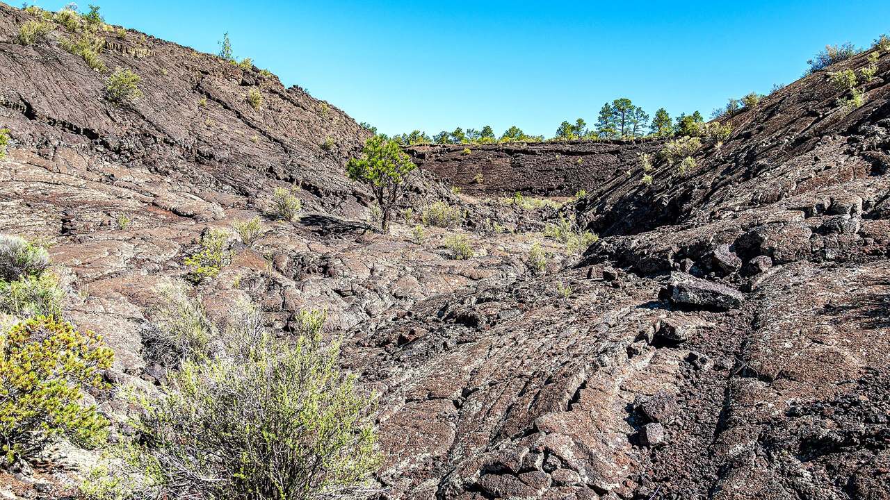 Black lava field
