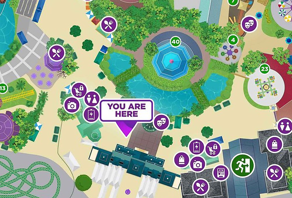 Map detail of Victoria Park at Enchanted Kingdom