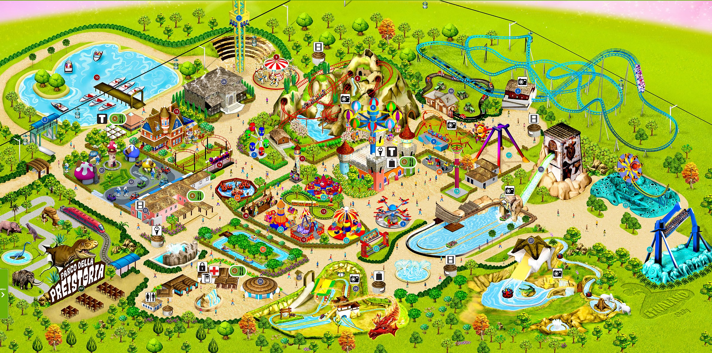 Official Etnaland park map for 2026
