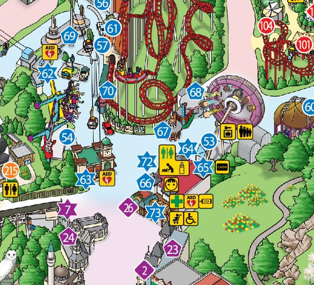 Saved map detail of American Adventure at Everland