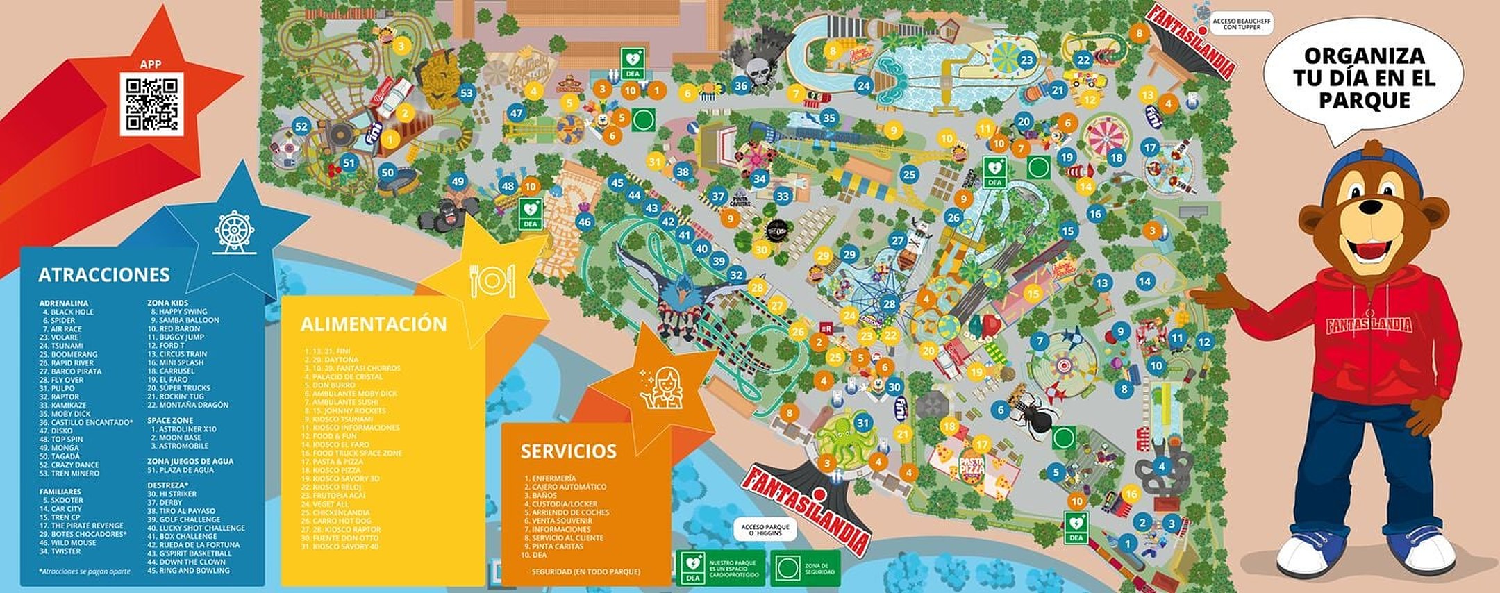 Official Fantasilandia park map for 2026