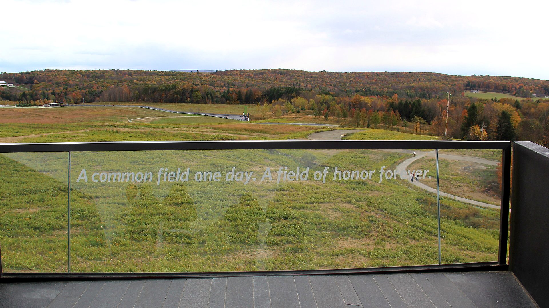 Memorial wall and field