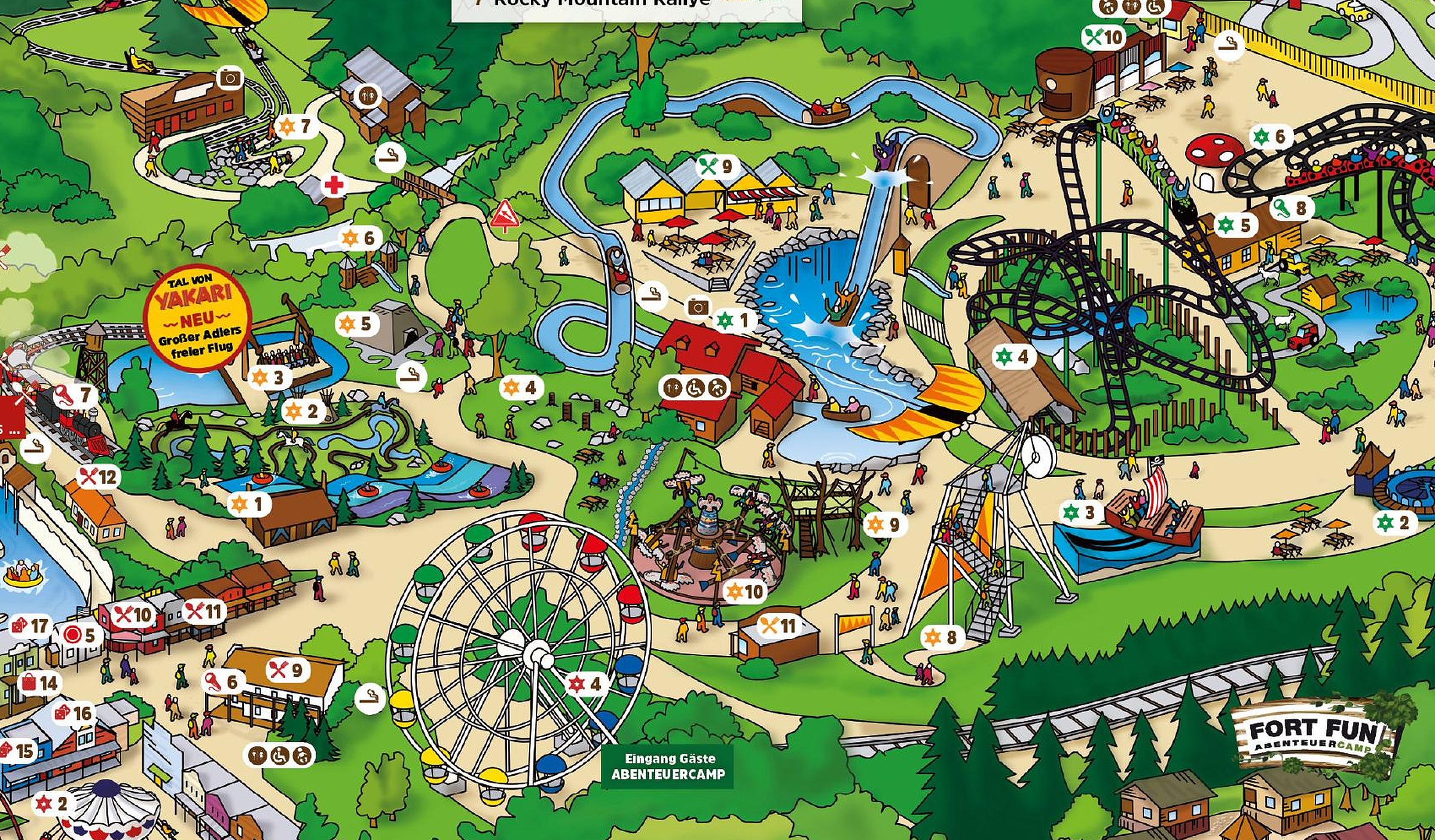 Official Fort Fun Abenteuerland park map for 2026