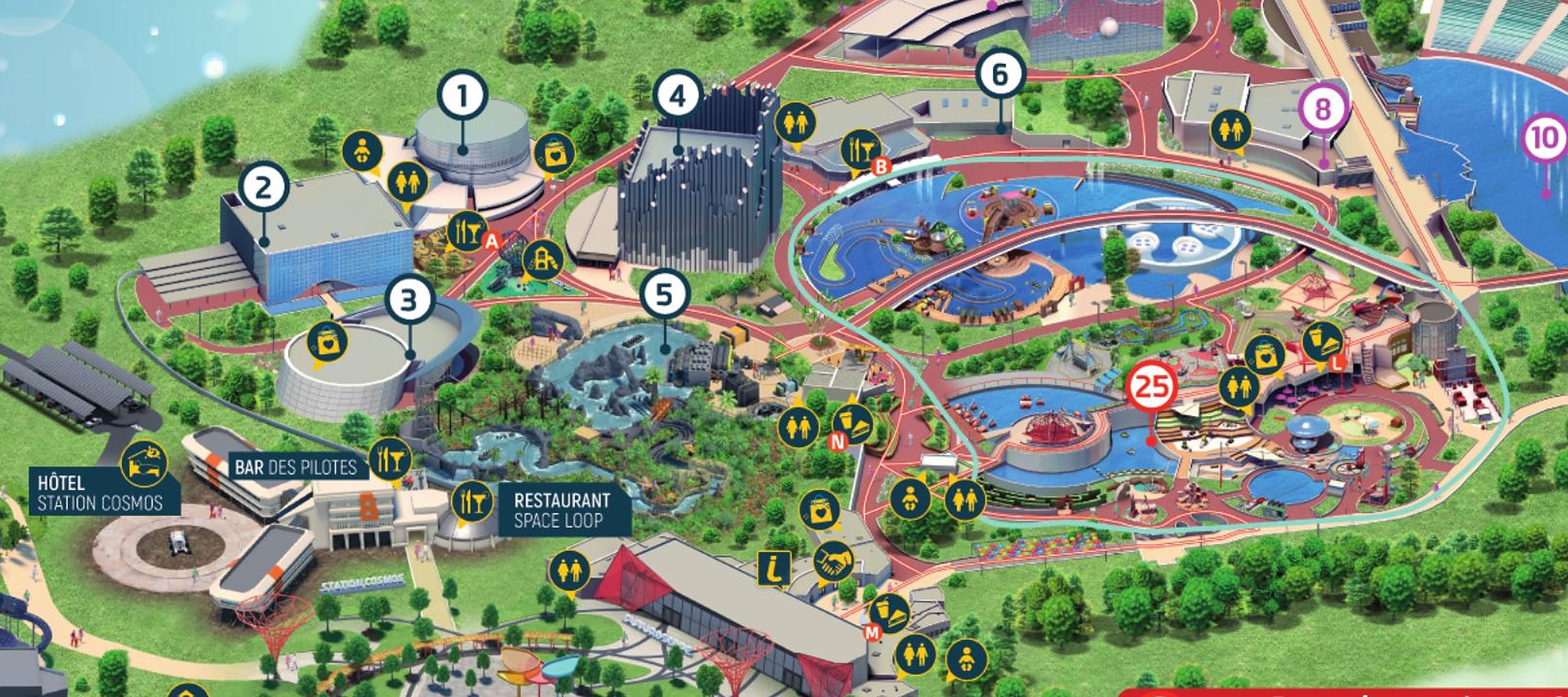 Official Futuroscope park map for 2026