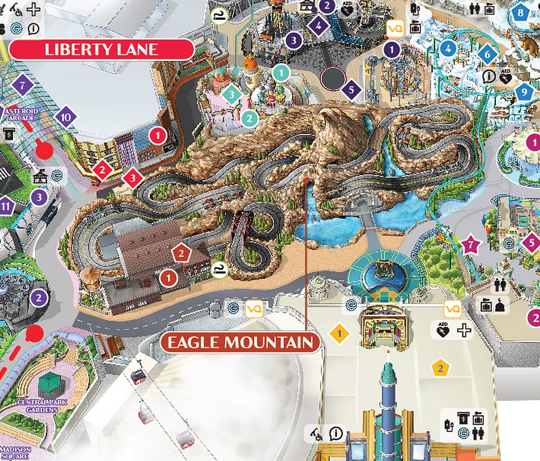 Official Genting SkyWorlds park map for 2026