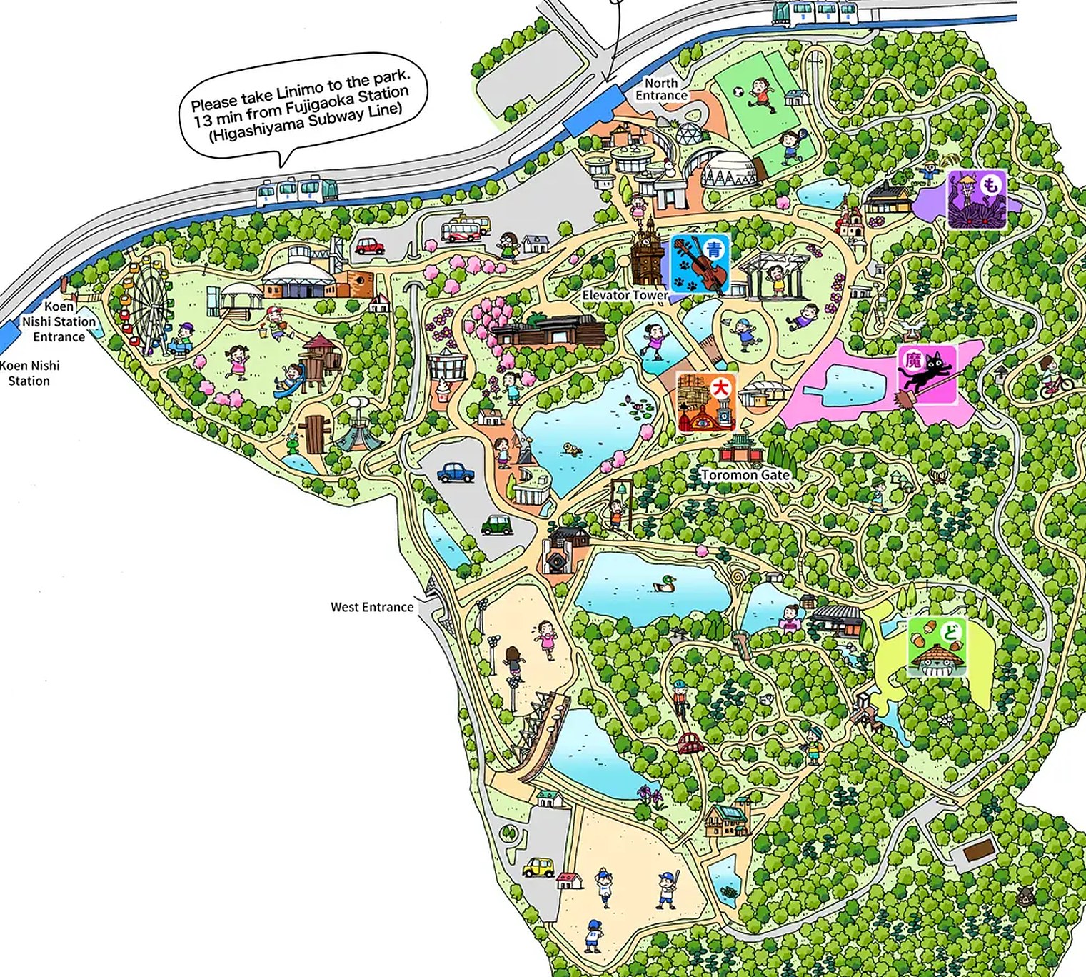 Official Ghibli Park park map for 2026