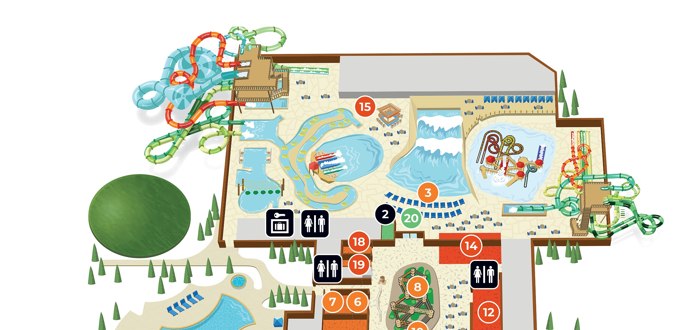 Official Great Wolf Lodge Maryland park map for 2026