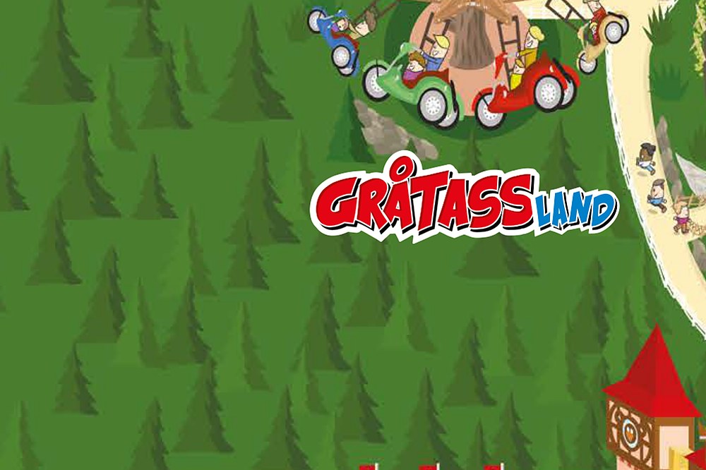 Kongeparken map detail showing Gratassland