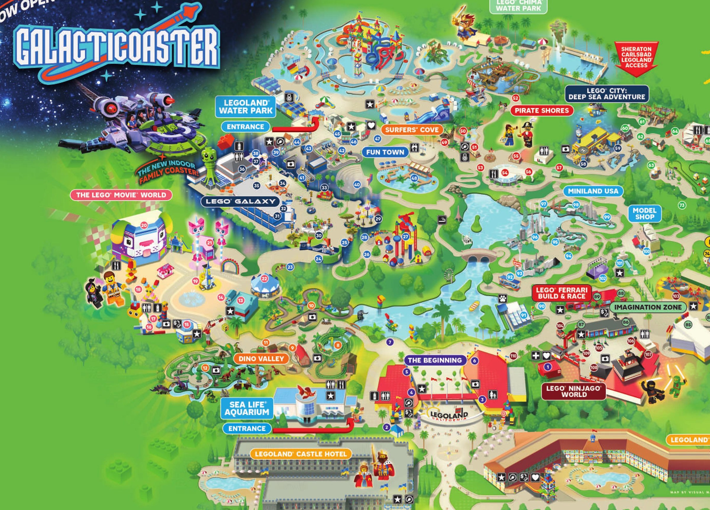 Official LEGOLAND California park map for 2026