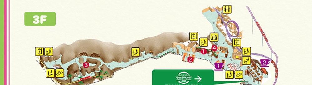 Archived Adventure 3F map detail pointing toward the Folk Museum at Lotte World