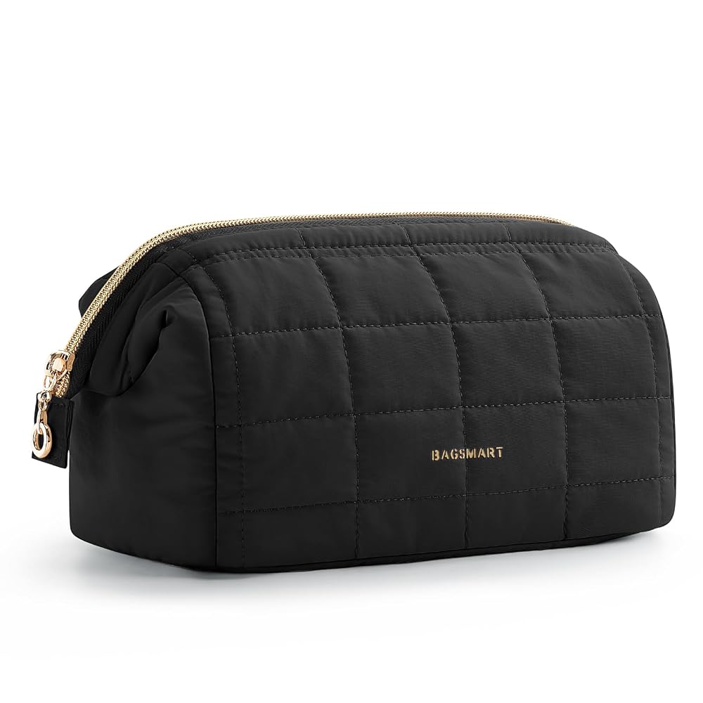 BAGSMART Makeup Bag Travel Toiletry Bag, Puffy Padded Make Up Bags