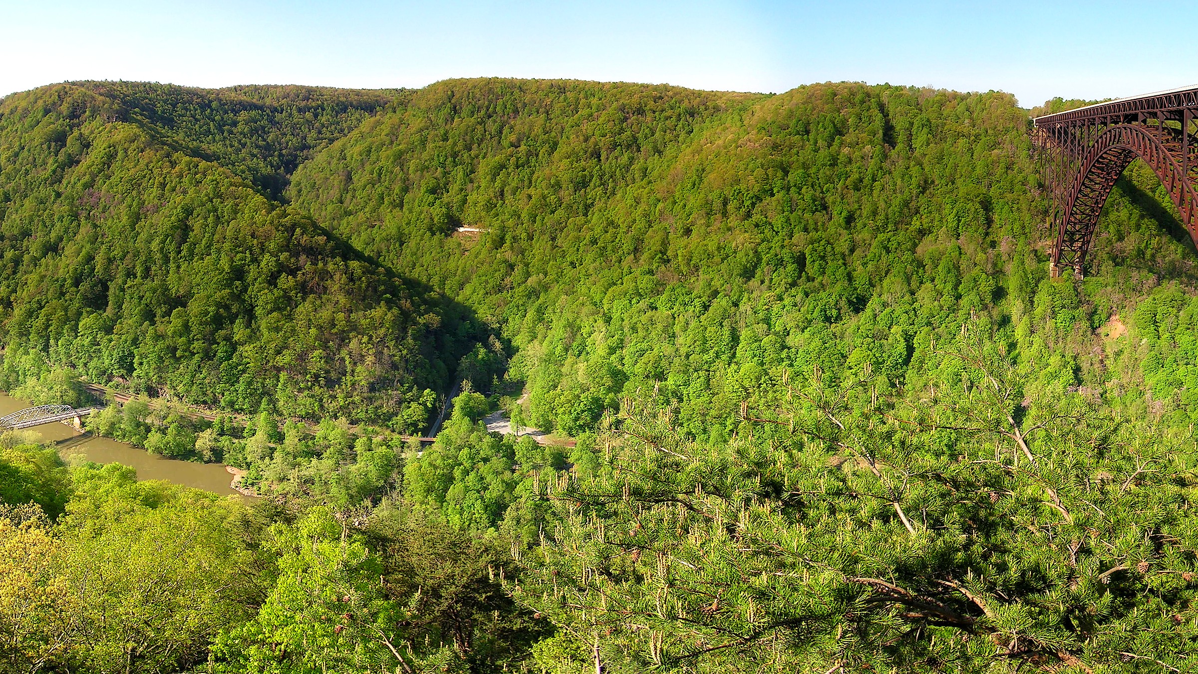 Landscape view in New River Gorge National Park and Preserve