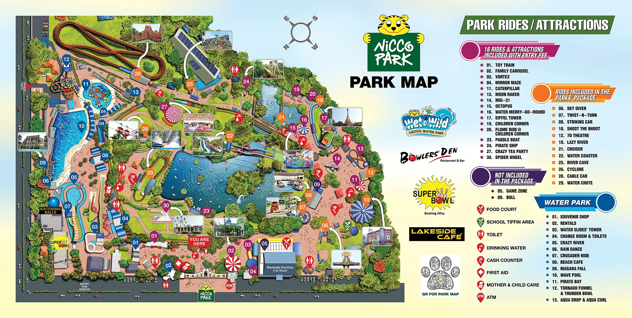 Official Nicco Park park map for 2026