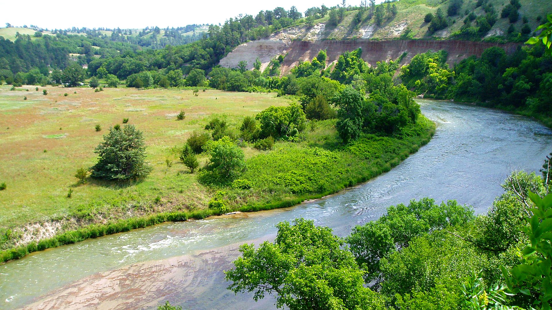 River bluff grassland