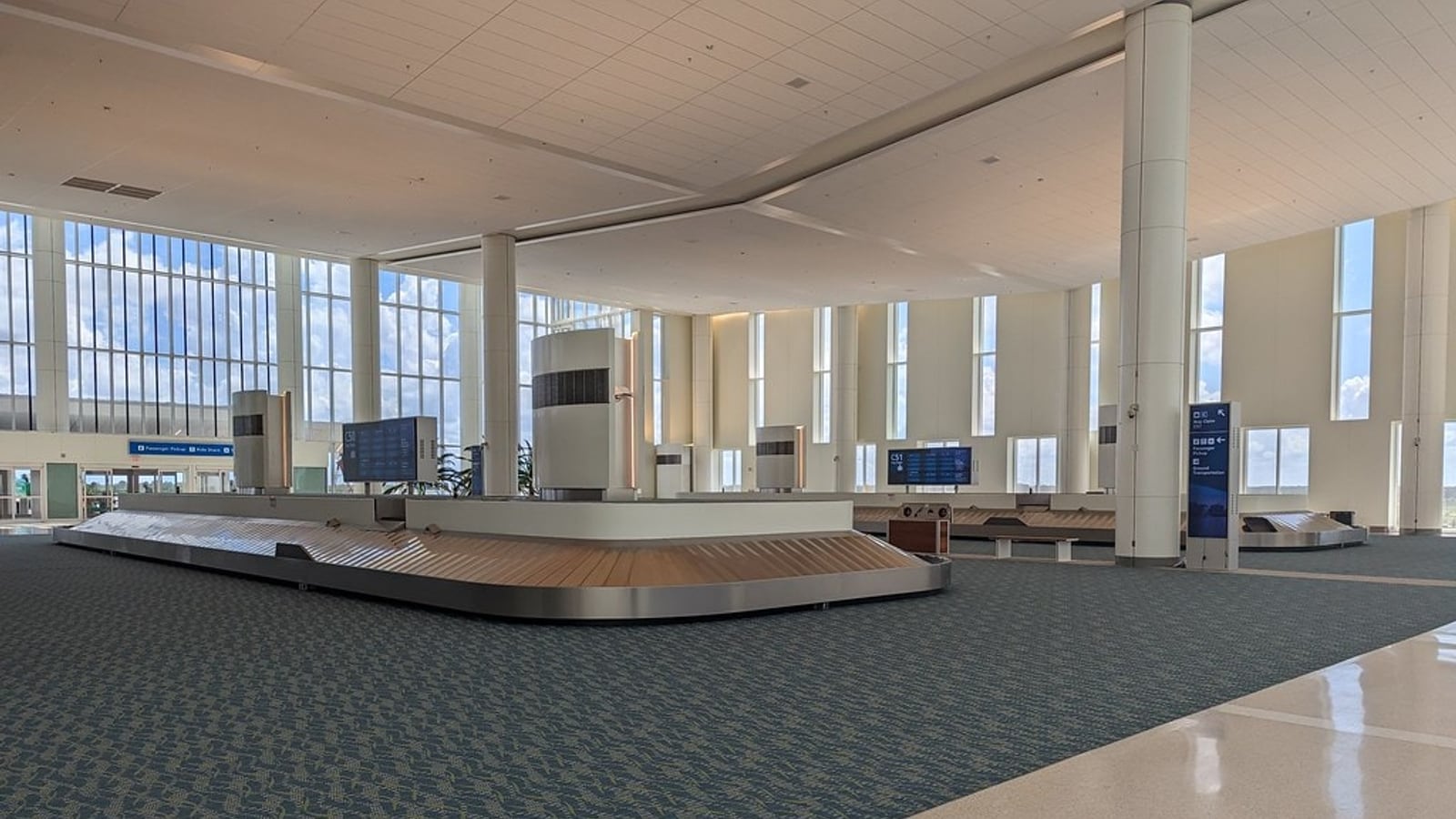 Baggage claim and terminal activity at Orlando International Airport (MCO)