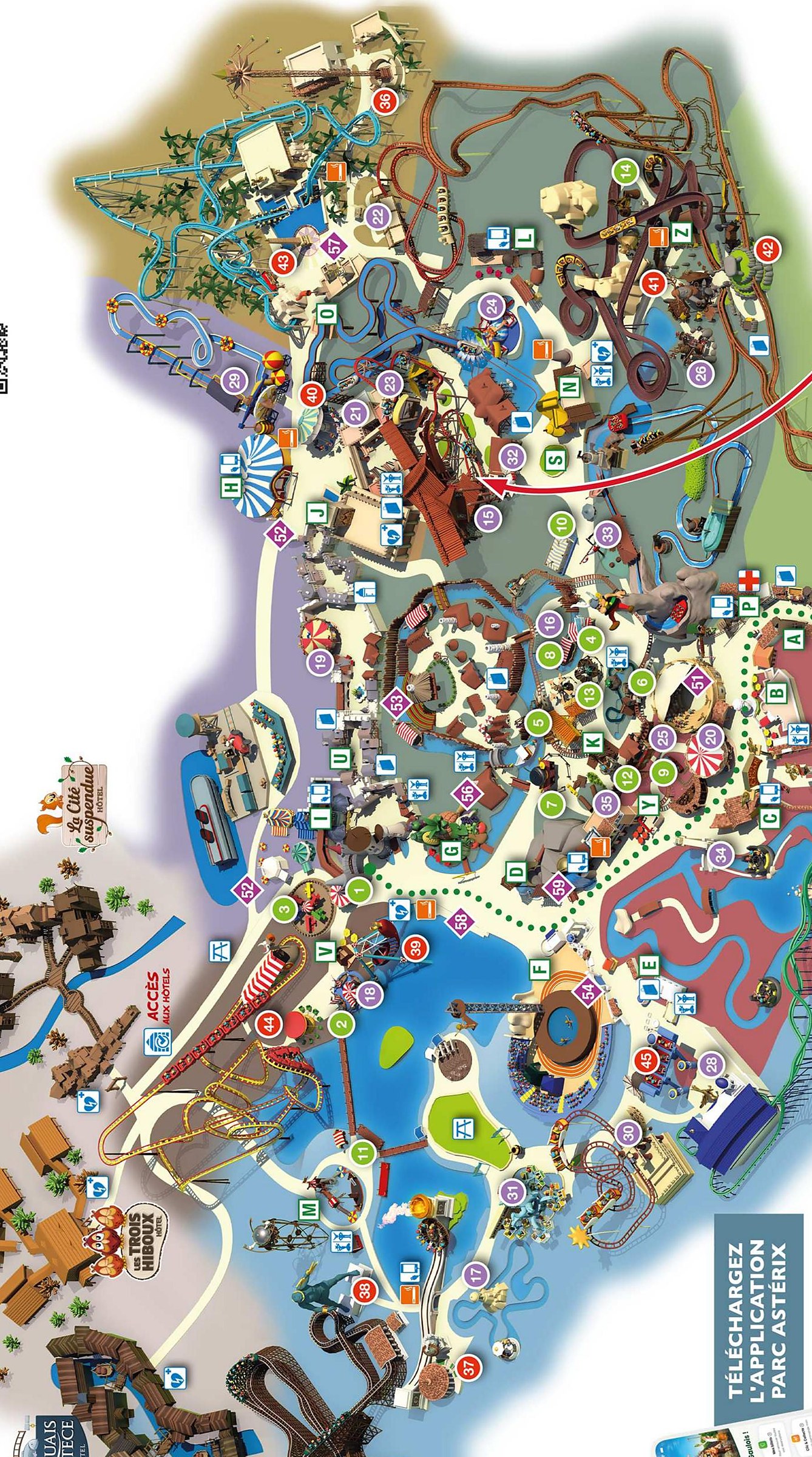 Official Parc Astérix park map for 2026