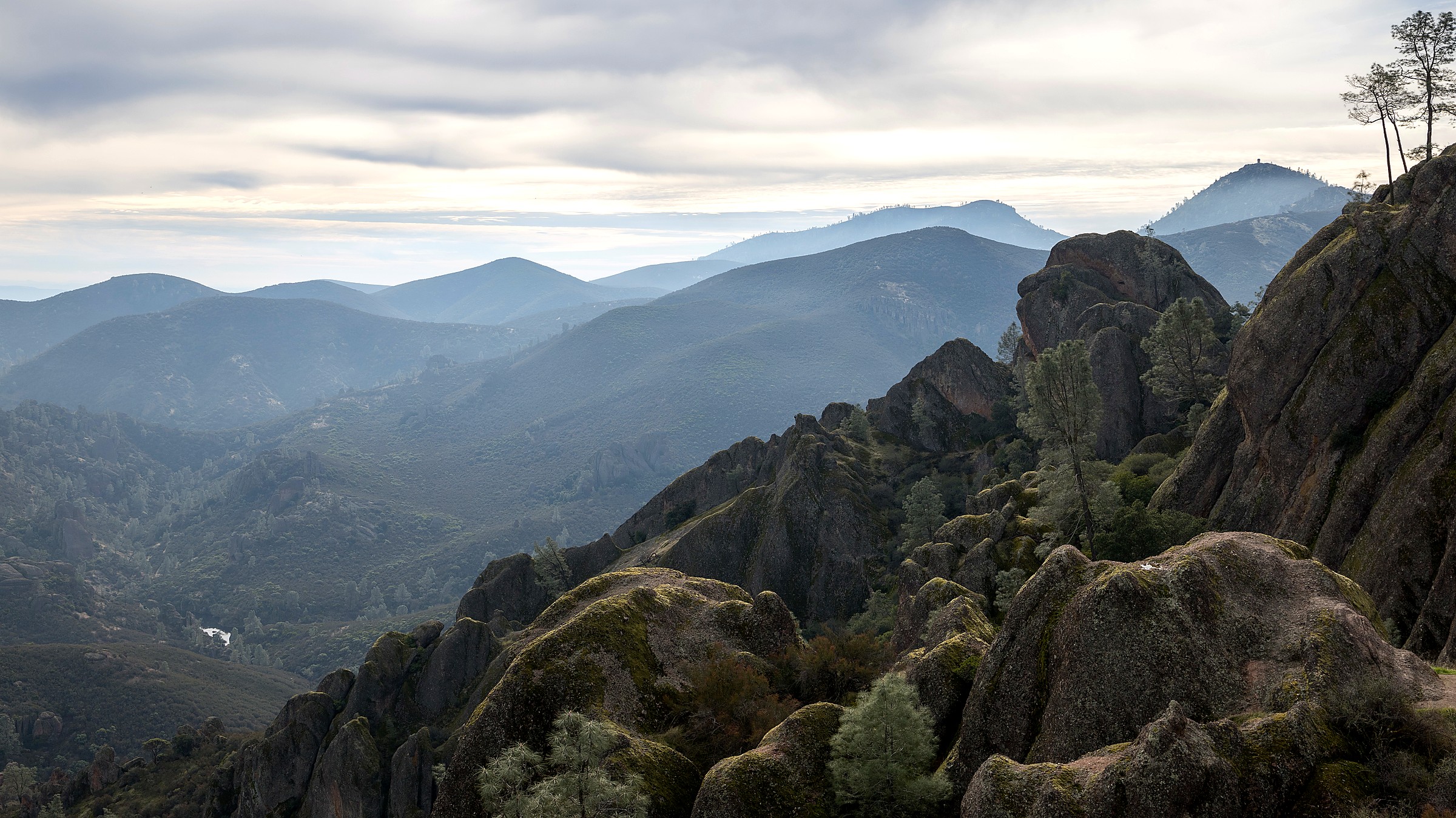 Trail and landscape conditions in Pinnacles National Park