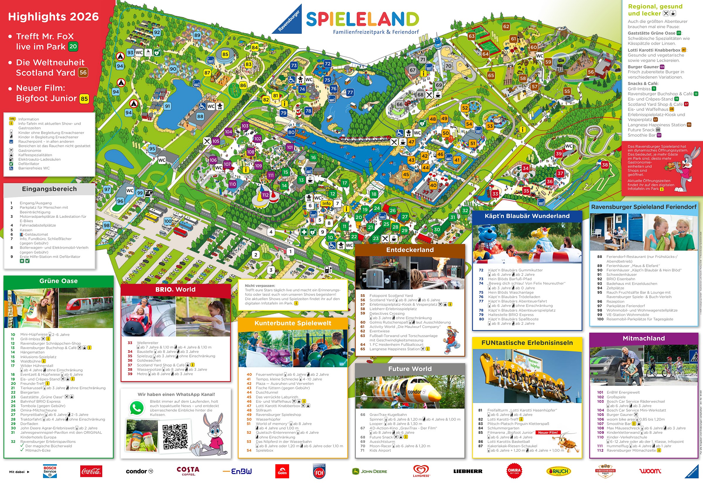 Official Ravensburger Spieleland park map for 2026