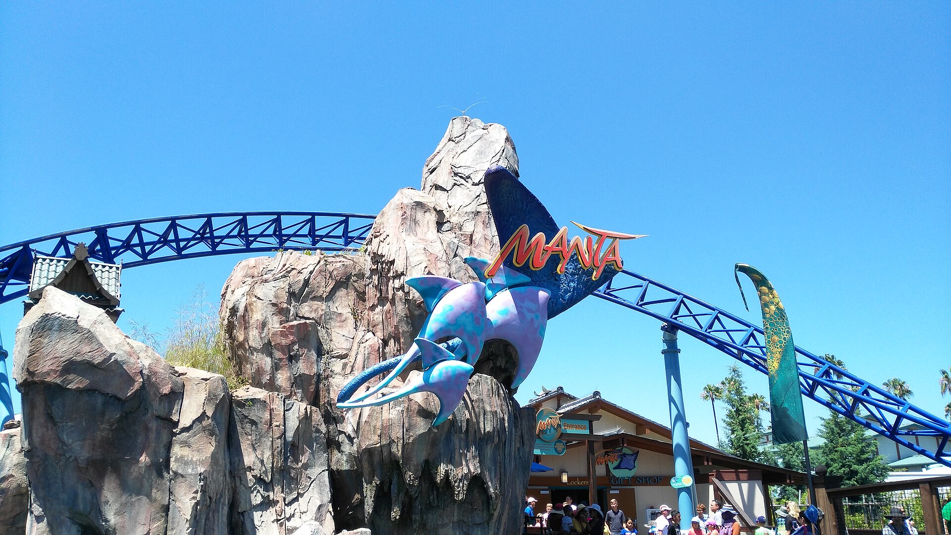 Manta coaster entrance at SeaWorld San Diego