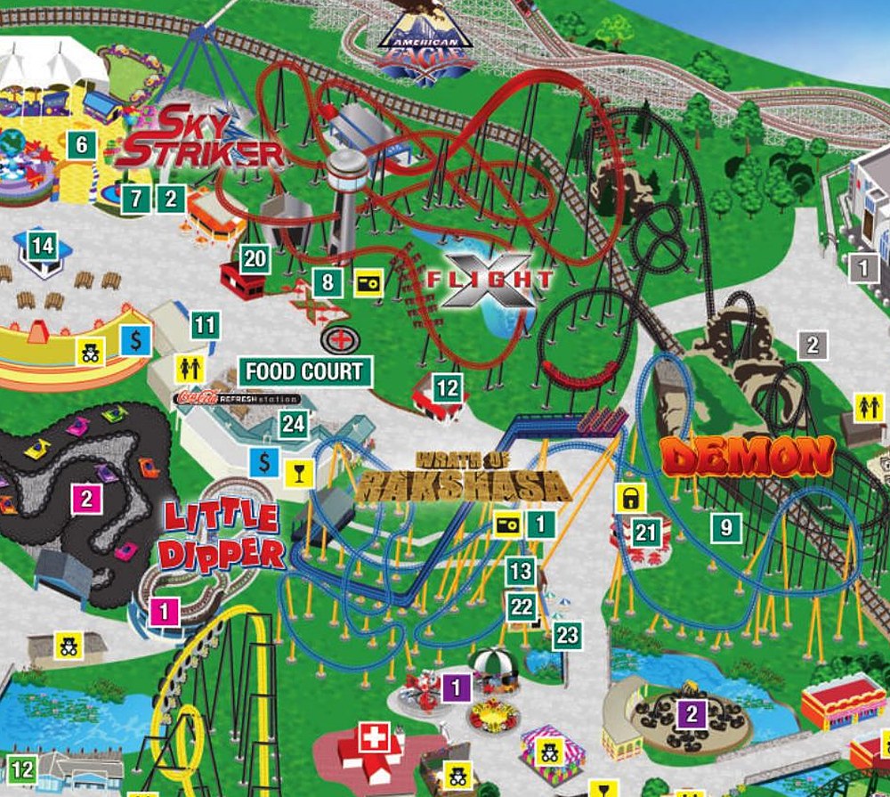 Map detail of County Fair at Six Flags Great America