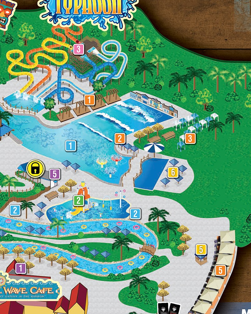 Map detail of Breaker Beach at Hurricane Harbor Concord