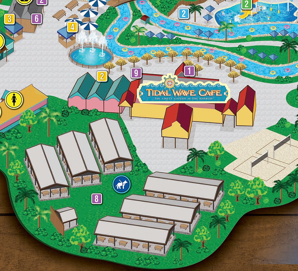 Map detail of the Kaanapali Kooler at Hurricane Harbor Concord