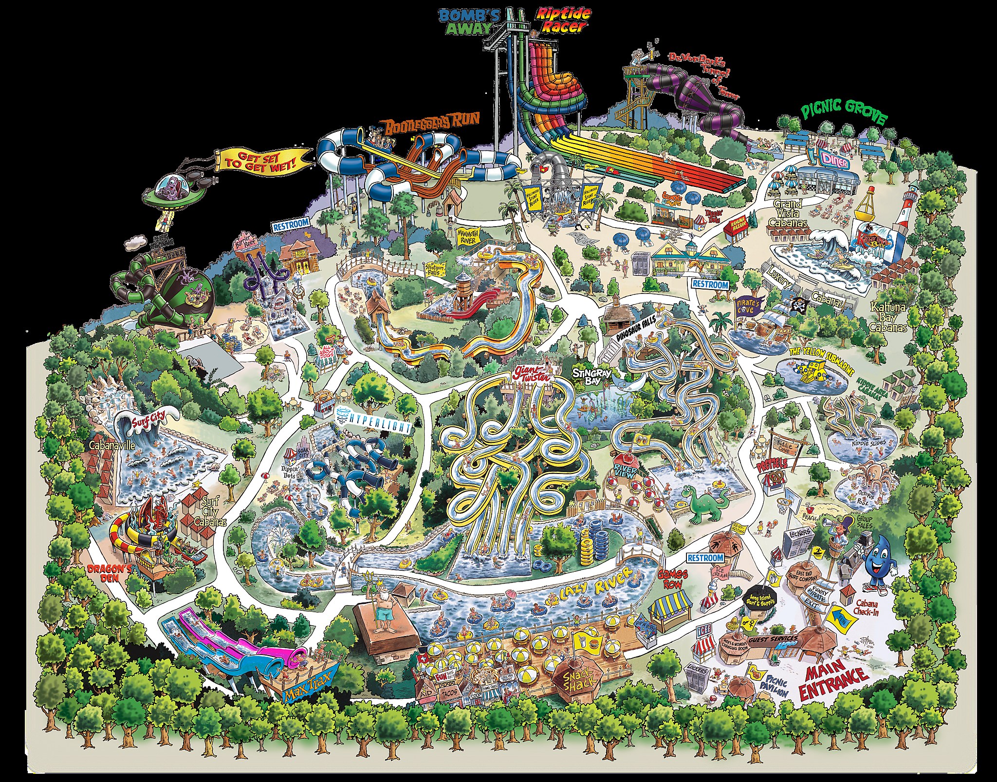 Official Splish Splash park map for 2026