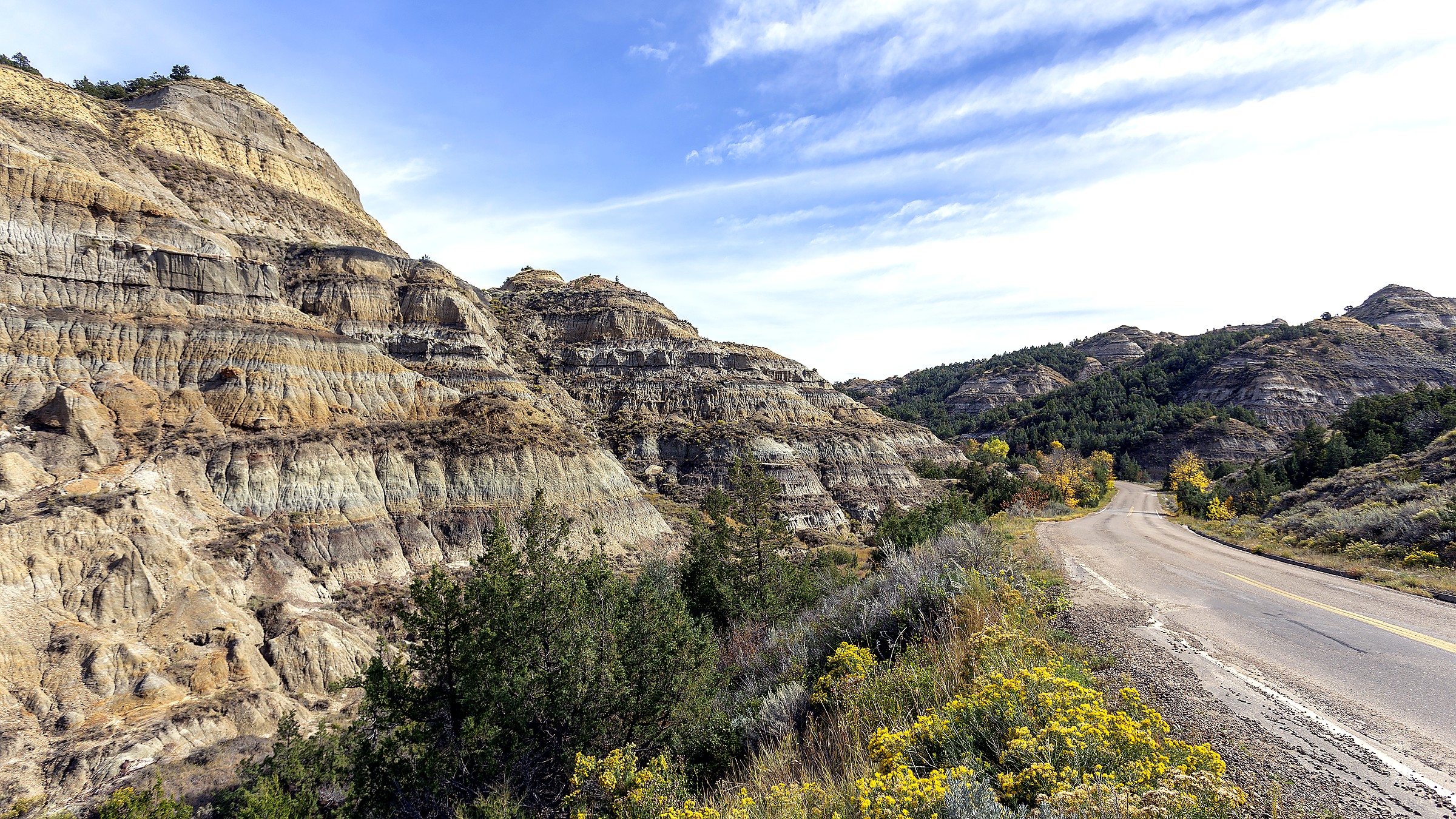 Detail view in Theodore Roosevelt National Park