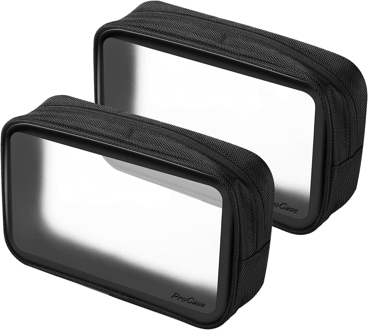 ProCase TSA Approved Matte Clear Toiletry Bag 2 Pack