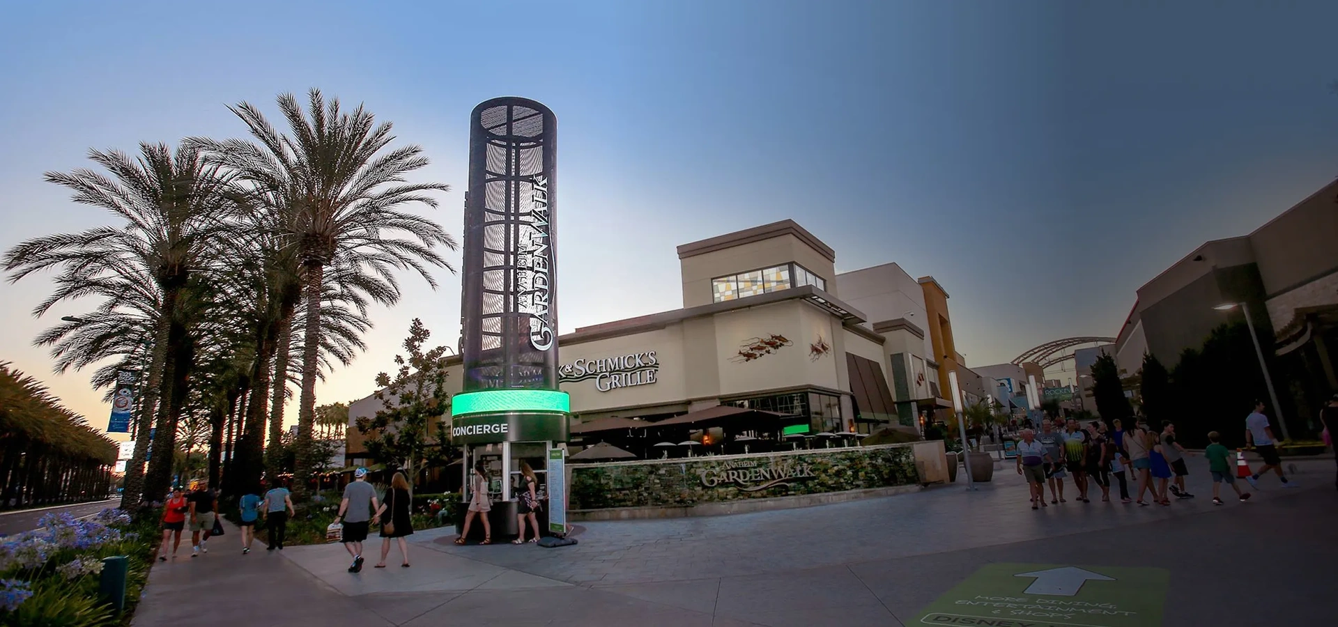 Anaheim GardenWalk entertainment and dining complex near the resort district