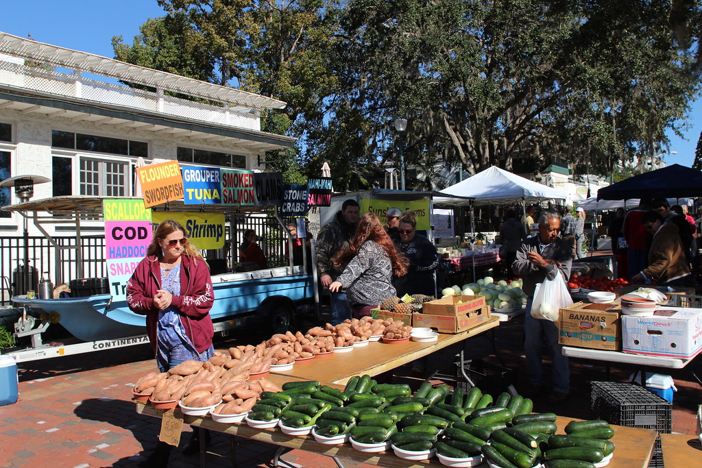 Produce vendors at Mount Dora Village Market