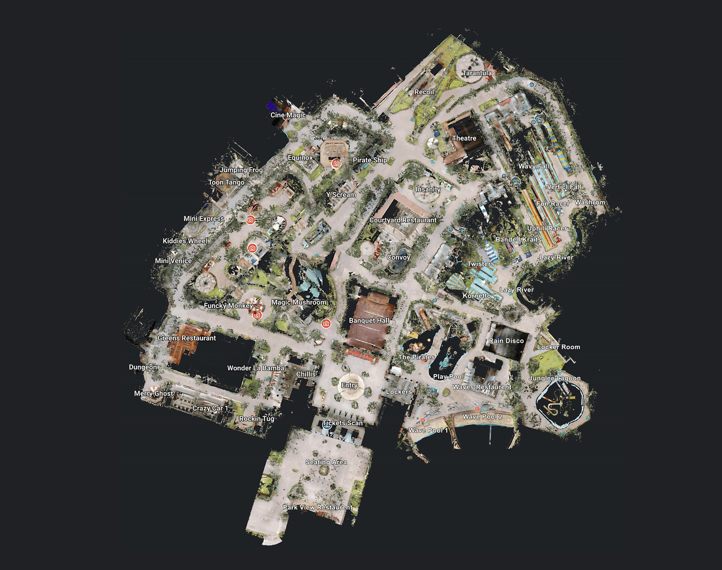 Official Wonderla Kochi park map for 2026