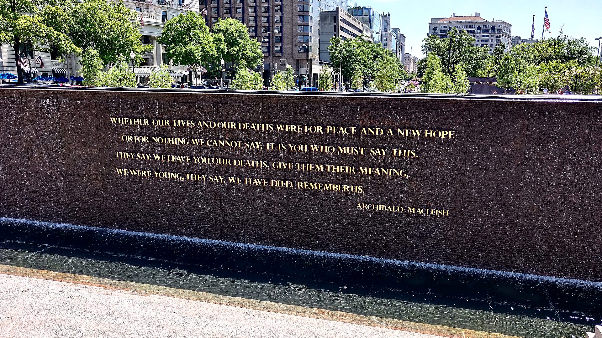 Visitor timing context at World War I Memorial