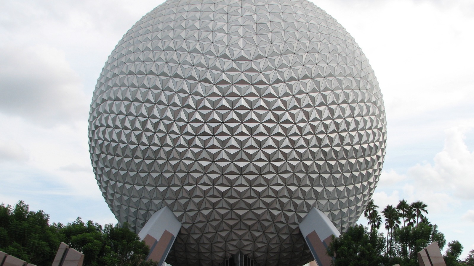 Spaceship Earth geodesic sphere at EPCOT under clear sky