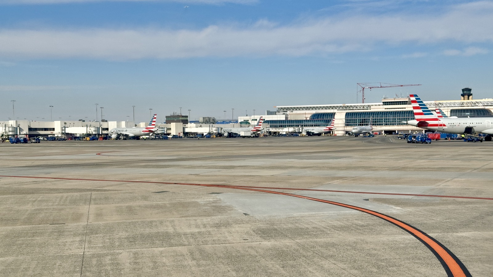 Charlotte Douglas International Airport terminal exterior in Charlotte North Carolina