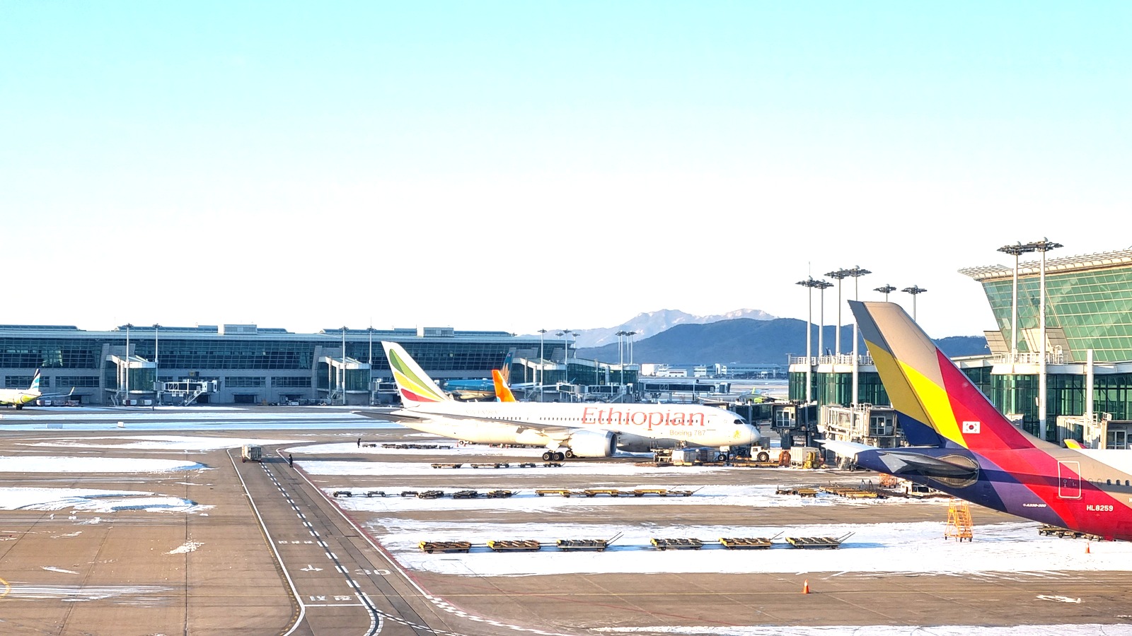 Daytime exterior view of Incheon International Airport in South Korea