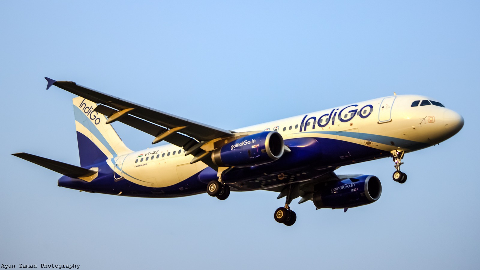 IndiGo Airbus A320 on the ground in airline livery