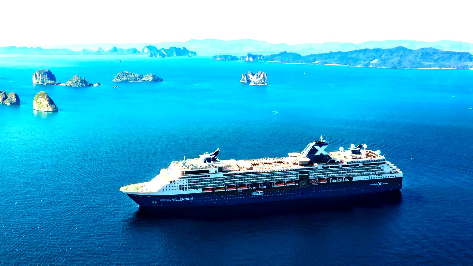 Celebrity Millennium cruise ship exterior in Asia waters