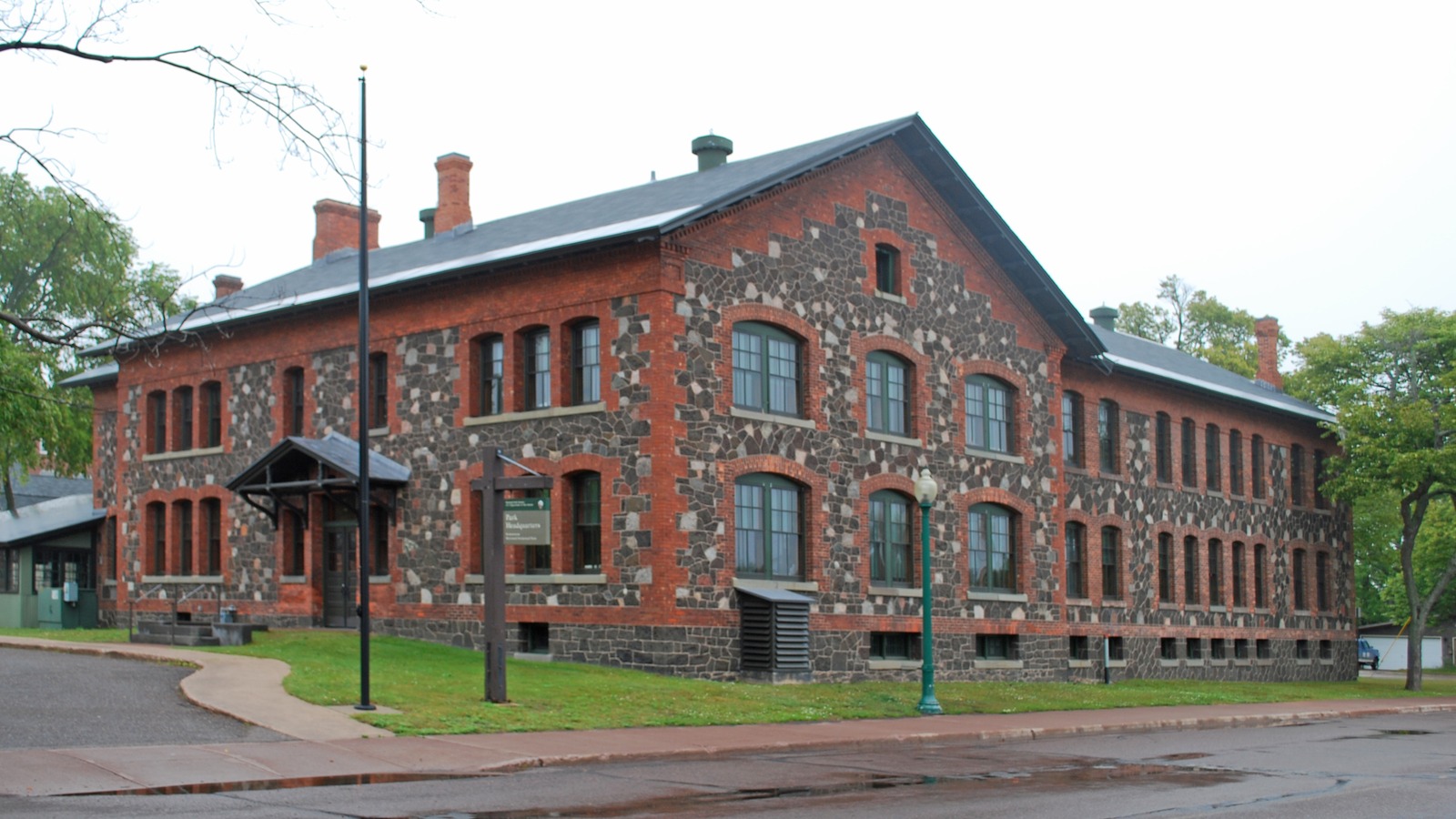 Keweenaw National Historical Park headquarters building in Calumet, Michigan